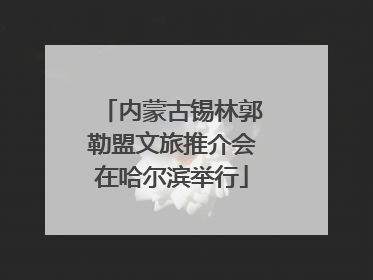内蒙古锡林郭勒盟文旅推介会在哈尔滨举行