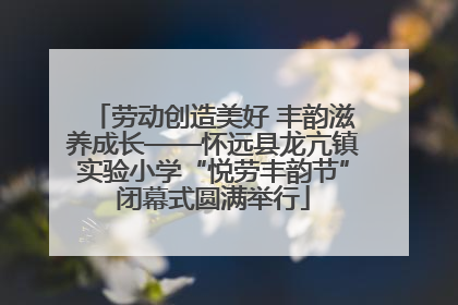 劳动创造美好 丰韵滋养成长——怀远县龙亢镇实验小学“悦劳丰韵节”闭幕式圆满举行