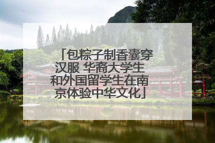 包粽子制香囊穿汉服 华裔大学生和外国留学生在南京体验中华文化