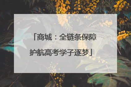 商城：全链条保障护航高考学子逐梦