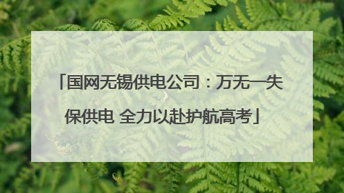 国网无锡供电公司：万无一失保供电 全力以赴护航高考