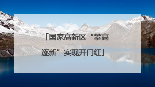国家高新区“攀高逐新”实现开门红