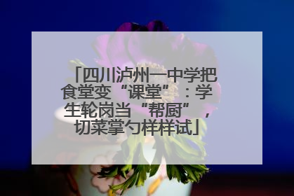 四川泸州一中学把食堂变“课堂”：学生轮岗当“帮厨”，切菜掌勺样样试