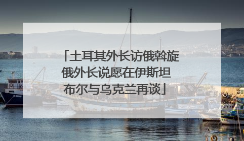 土耳其外长访俄斡旋 俄外长说愿在伊斯坦布尔与乌克兰再谈