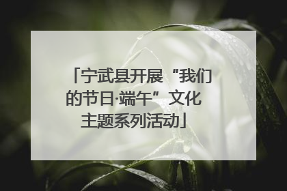 宁武县开展“我们的节日·端午”文化主题系列活动