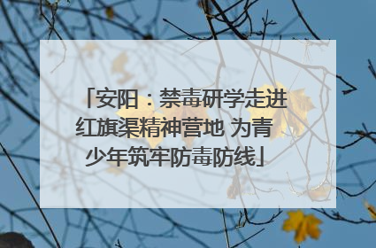 安阳：禁毒研学走进红旗渠精神营地 为青少年筑牢防毒防线