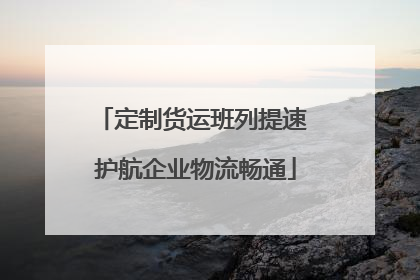定制货运班列提速 护航企业物流畅通