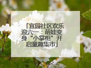 宜园社区欢乐迎六一：萌娃变身“小掌柜”开启童趣集市