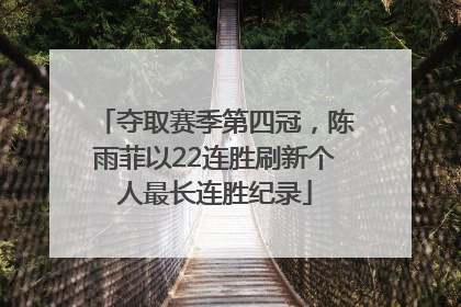 夺取赛季第四冠，陈雨菲以22连胜刷新个人最长连胜纪录