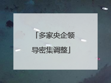 多家央企领导密集调整