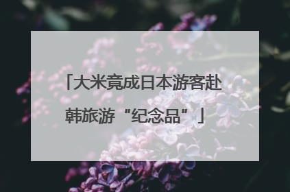 大米竟成日本游客赴韩旅游“纪念品”