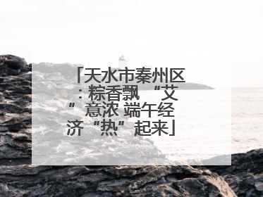 天水市秦州区：粽香飘 “艾”意浓 端午经济“热”起来
