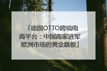 德国OTTO跨境电商平台：中国商家进军欧洲市场的黄金跳板