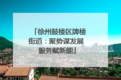 徐州鼓楼区牌楼街道：聚势谋发展 服务赋新能