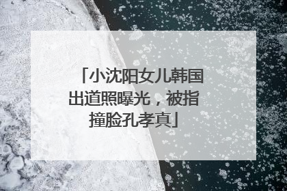 小沈阳女儿韩国出道照曝光，被指撞脸孔孝真