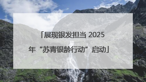 展现银发担当 2025年“苏青银龄行动”启动