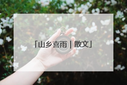 山乡喜雨｜散文