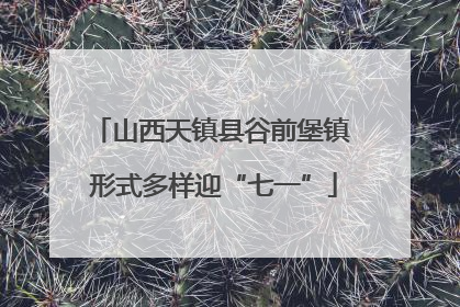 山西天镇县谷前堡镇 形式多样迎“七一”