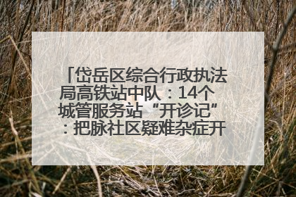 岱岳区综合行政执法局高铁站中队：14个城管服务站“开诊记”：把脉社区疑难杂症开出治理良方