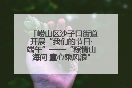 崂山区沙子口街道开展“我们的节日·端午”——“粽情山海间 童心乘风浪”文明实践活动