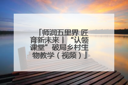 师润五里界 匠育新未来丨“认领课堂”破局乡村生物教学（视频）