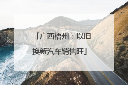 广西梧州：以旧换新汽车销售旺