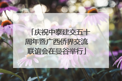 庆祝中泰建交五十周年暨广西侨界交流联谊会在曼谷举行