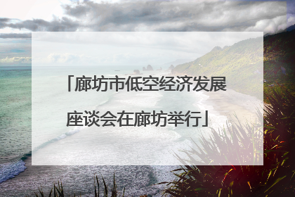 廊坊市低空经济发展座谈会在廊坊举行