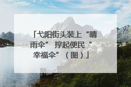 弋阳街头装上“晴雨伞” 撑起便民“幸福伞”（图）