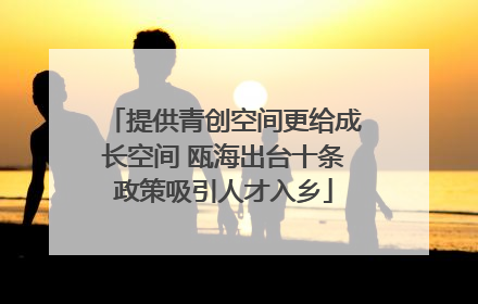 提供青创空间更给成长空间 瓯海出台十条政策吸引人才入乡