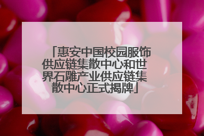 惠安中国校园服饰供应链集散中心和世界石雕产业供应链集散中心正式揭牌