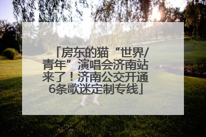 房东的猫“世界/青年”演唱会济南站来了！济南公交开通6条歌迷定制专线