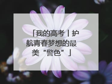 我的高考丨护航青春梦想的最美“警色”