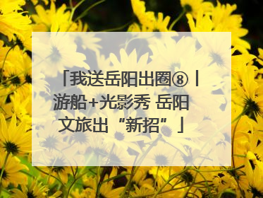我送岳阳出圈⑧丨游船+光影秀 岳阳文旅出“新招”