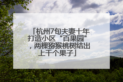 杭州7旬夫妻十年打造小区“百果园”，两棵猕猴桃树结出上千个果子