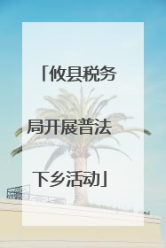 攸县税务局开展普法下乡活动