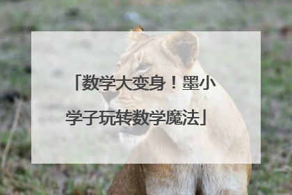 数学大变身！墨小学子玩转数学魔法