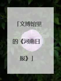 文博馆里的《河南日报》
