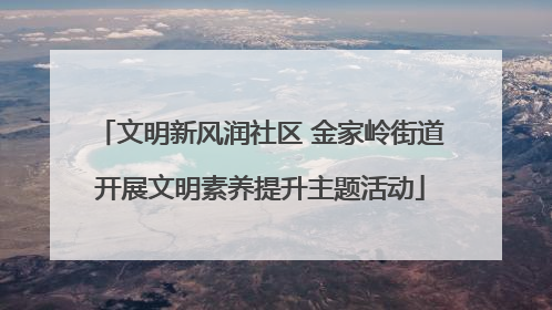文明新风润社区 金家岭街道开展文明素养提升主题活动
