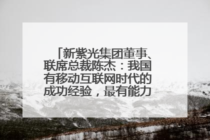 新紫光集团董事、联席总裁陈杰：我国有移动互联网时代的成功经验，最有能力做好AI应用创新