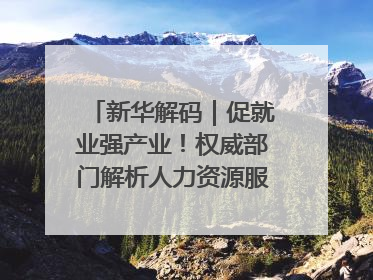 新华解码｜促就业强产业！权威部门解析人力资源服务业与制造业融合发展试点