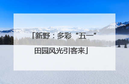 新野：多彩“五一” 田园风光引客来
