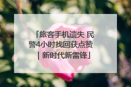 旅客手机遗失 民警4小时找回获点赞｜新时代新雷锋