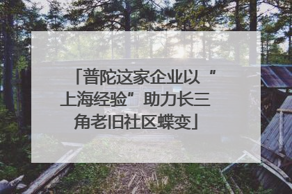 普陀这家企业以“上海经验”助力长三角老旧社区蝶变