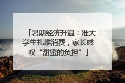 暑期经济升温：准大学生扎堆消费，家长感叹“甜蜜的负担”