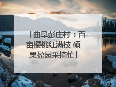 曲阜彭庄村：百亩樱桃红满枝 硕果盈园采摘忙