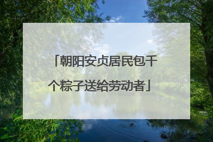 朝阳安贞居民包千个粽子送给劳动者