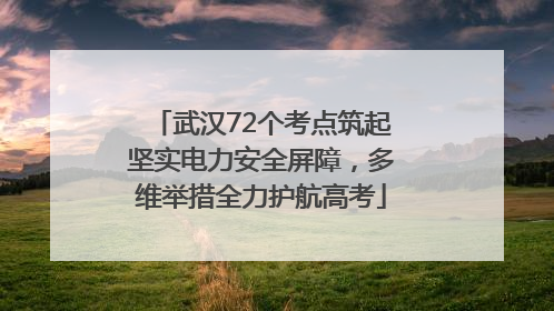 武汉72个考点筑起坚实电力安全屏障，多维举措全力护航高考