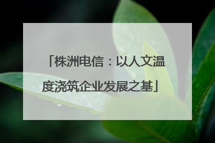 株洲电信：以人文温度浇筑企业发展之基