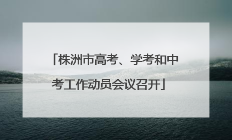 株洲市高考、学考和中考工作动员会议召开